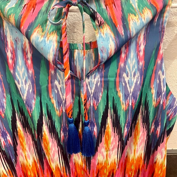 NWT Athleta Martinique Ikat Faux Wrap Day Dress Size Small - Picture 8 of 9